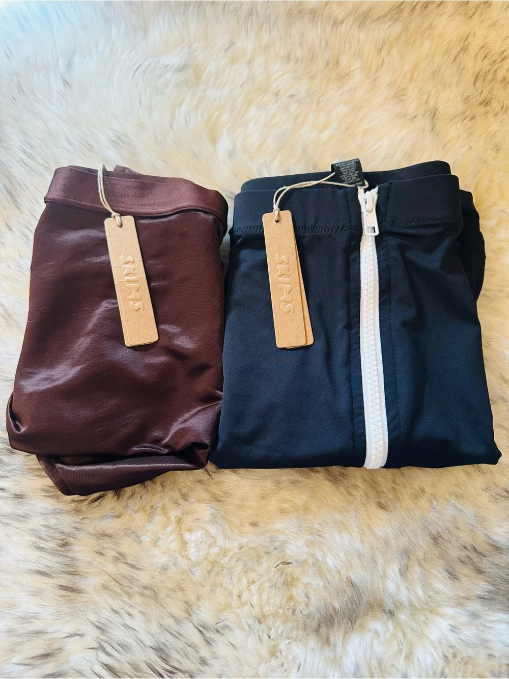 SKIMS Swim skirt AND high waisted thong